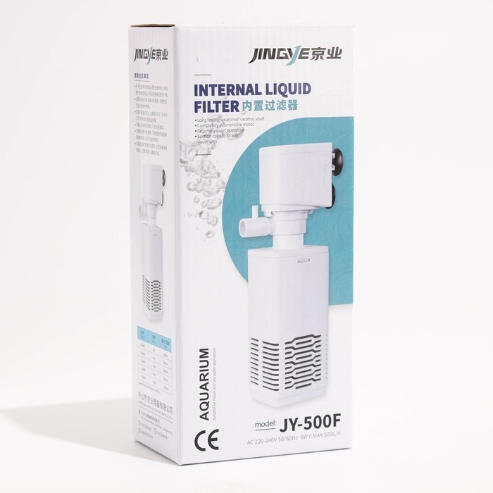 Фильтр внутренний JINGYE JY-500F, 500 л/ч, 6 Вт Фильтр внутренний JINGYE JY-500F, 500 л/ч, 6 Вт