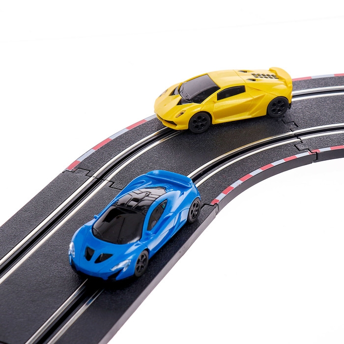 Автотрек &laquo;Турбо кросс&raquo;, с 2 машинами, 1:43, работает от сети