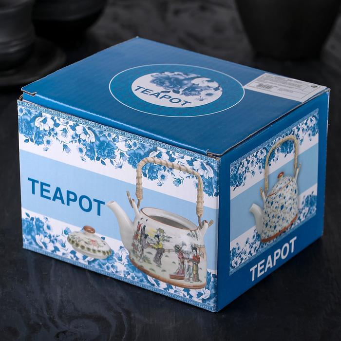 Чайник керамический заварочный с металлическим ситом &laquo;Парк&raquo;, 600 мл