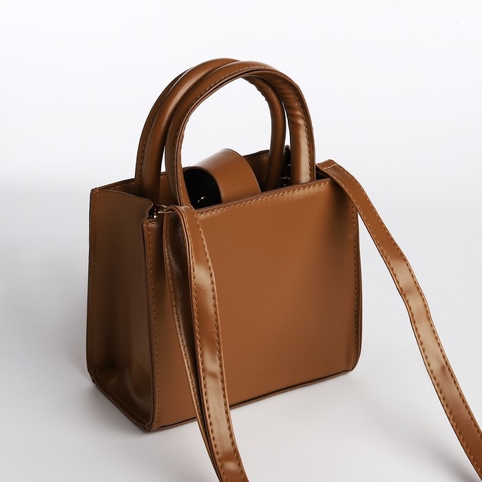 Сумка женская тоут на молнии, цвет коричневый Сумка женская тоут на молнии, цвет коричневый