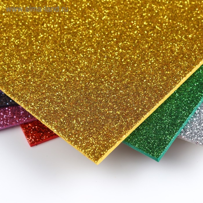 Набор глиттерного фоамирана Набор глиттерного фоамирана "Magic 4 Hobby" ассорти №1, 20х30 см, 2 мм, 10шт