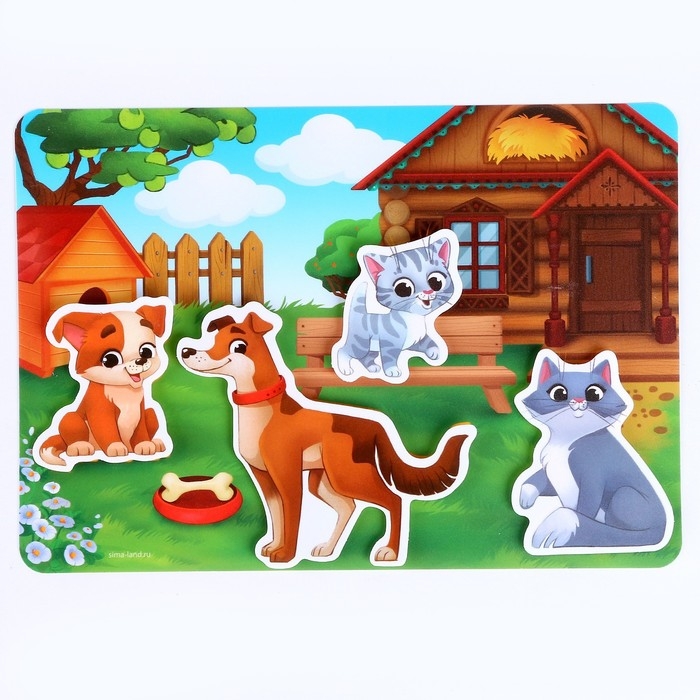 Развивающая игра на липучках &laquo;&lrm;Изучаем животных. Ферма или деревня&raquo;&lrm;