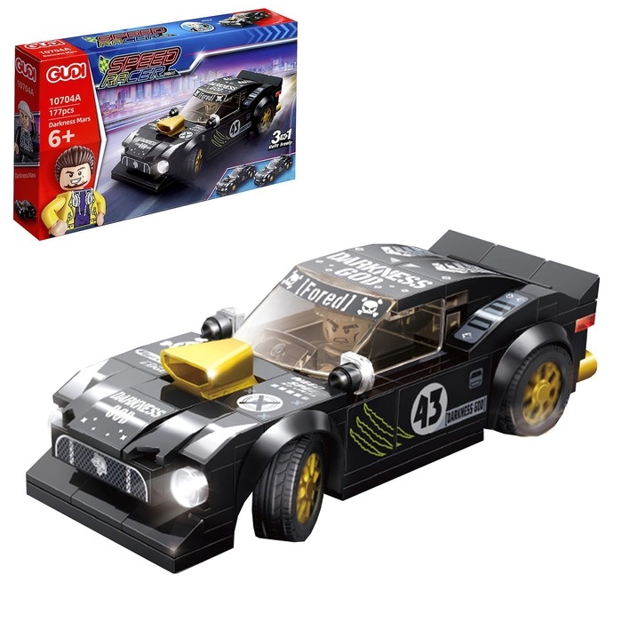 Конструктор &laquo;Гонка. Наскар&raquo;, 3 варианта сборки, 177 деталей