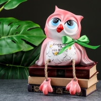Копилка "Сова - Круглый год без забот" розовая, 20см Копилка "Сова - Круглый год без забот" розовая, 20см