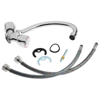 Cмеситель для кухни Accoona A5680, двухвентильный, силумин, хром