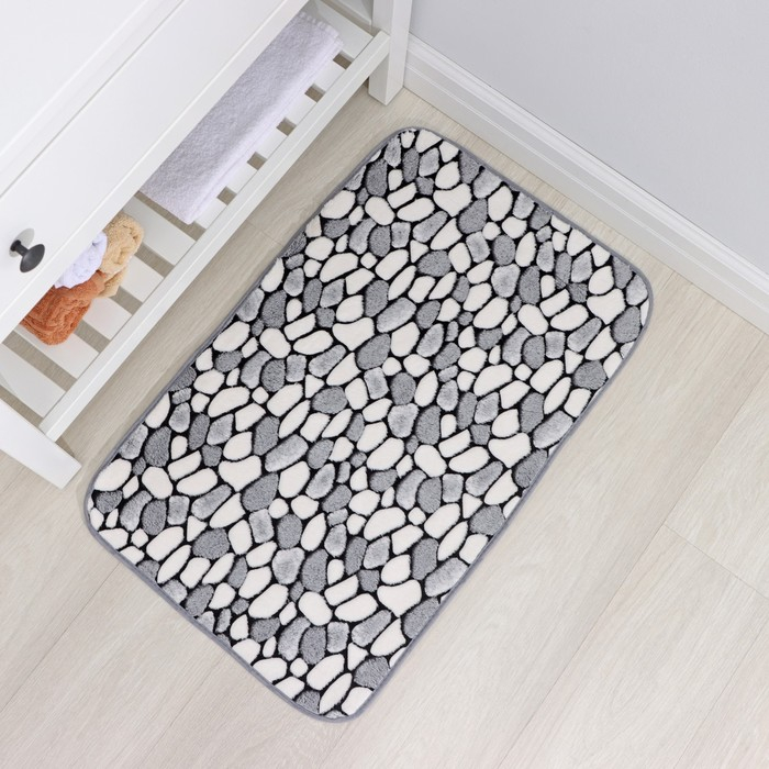 Коврик для ванной и туалета Доляна «Галька», 50×80 см Коврик для ванной и туалета Доляна «Галька», 50×80 см
