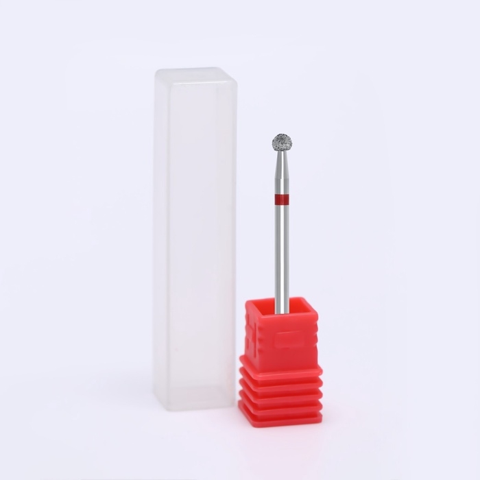 Фреза алмазная для маникюра «Шар», мелкая зернистость, 3,1 мм, в пластиковом футляре Фреза алмазная для маникюра «Шар», мелкая зернистость, 3,1 мм, в пластиковом футляре