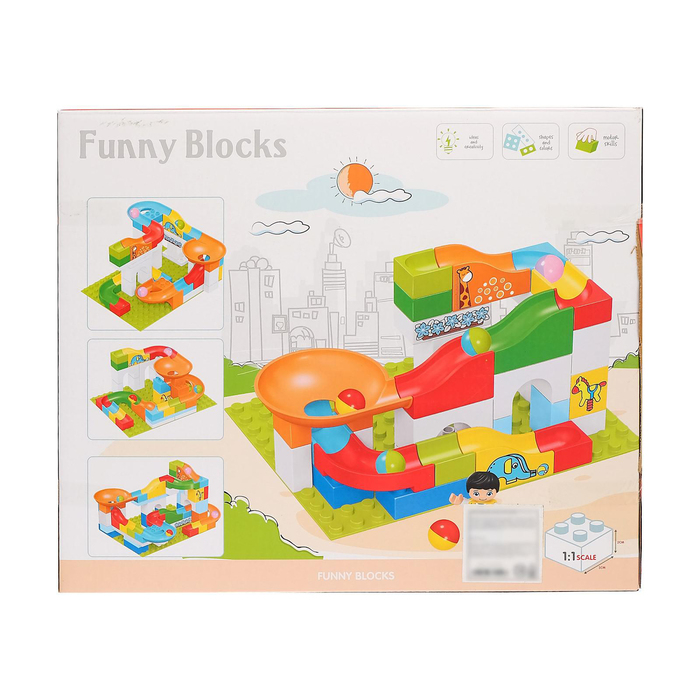 Конструктор &laquo;Блочный марблс&raquo;, 53 детали