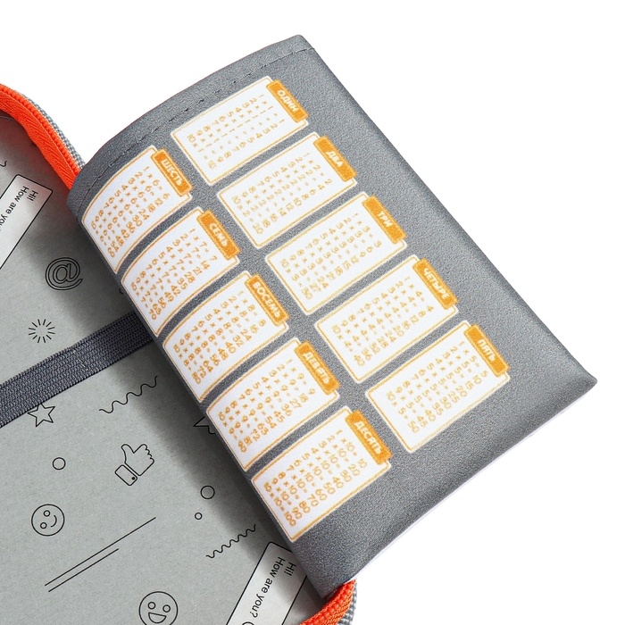 Пенал 1 секция 140 х 210 х 40 мм, откидной карман и косметичка, тканевый, Calligrata TOP Content Пенал 1 секция 140 х 210 х 40 мм, откидной карман и косметичка, тканевый, Calligrata TOP Content "Коты"