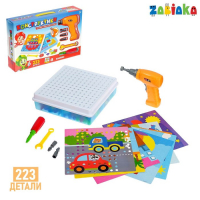 Конструктор винтовой &laquo;Конструктики&raquo; с шуруповёртом, 223 детали