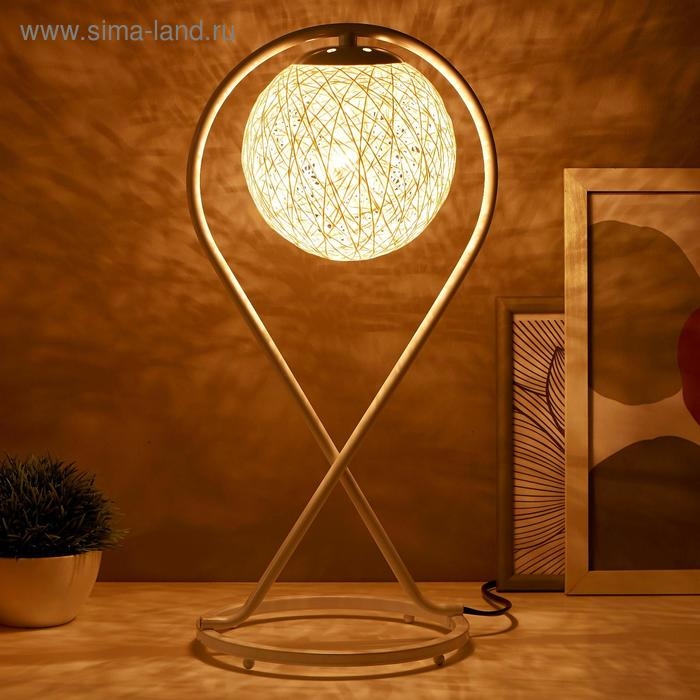 Лампа настольная 16035/1 E27 40Вт белый 19,5х19,5х44 см RISALUX