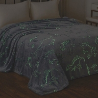 Плед светящийся Фри дом Дино 150х200см, аэрософт 190г/м, пэ100%