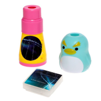 Набор для изучения микромира &laquo;Микроскоп + калейдоскоп&raquo;, 14 предметов, световые эффекты, работает от батареек