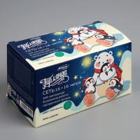 Гирлянда &laquo;Сеть&raquo; 1.6 &times; 1.6 м, IP20, прозрачная нить, 144 LED, свечение зелёное, 8 режимов, 220 В