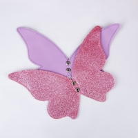 Рюкзак детский для девочки с блестками  &laquo;Бабочка&raquo;, съемные элементы, 27х23х10 см