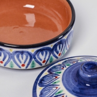 Сахарница Риштанская Керамика "Цветы", 250 мл, синяя Сахарница Риштанская Керамика "Цветы", 250 мл, синяя