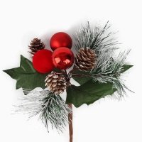 Новогодний декор, веточка "Зимние настроение" 17х14х11 см Новогодний декор, веточка "Зимние настроение" 17х14х11 см