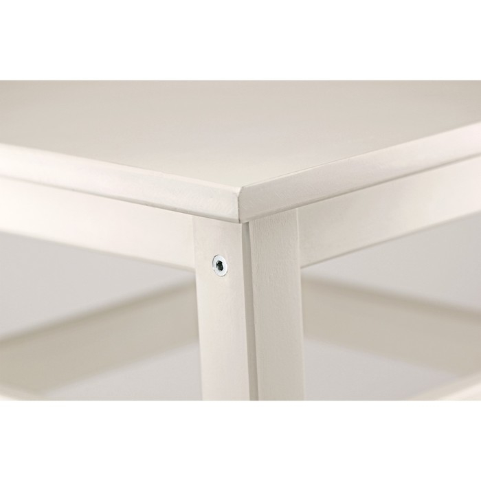 Табурет №1, 330х330х450, до 130 кг, массив Берёзы, Белый