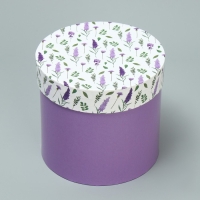 Набор шляпных коробок 5 в 1, упаковка подарочная, &laquo;Лаванда&raquo;, 13 х 14 ‒ 19.5 х 22 см