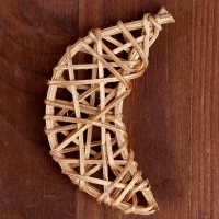 Декор для творчества из лозы &laquo;Месяц&raquo; набор 3 шт., размер 1 шт. &mdash; 7 &times; 3,5 см, цвет золото