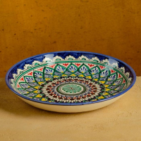 Ляган Риштанская Керамика "Узоры", 25 см, синий Ляган Риштанская Керамика "Узоры", 25 см, синий