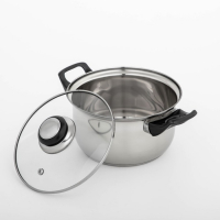 Кастрюля из нержавеющей стали Доляна &laquo;Чёрная ночь&raquo;, 1,5 л, с крышкой