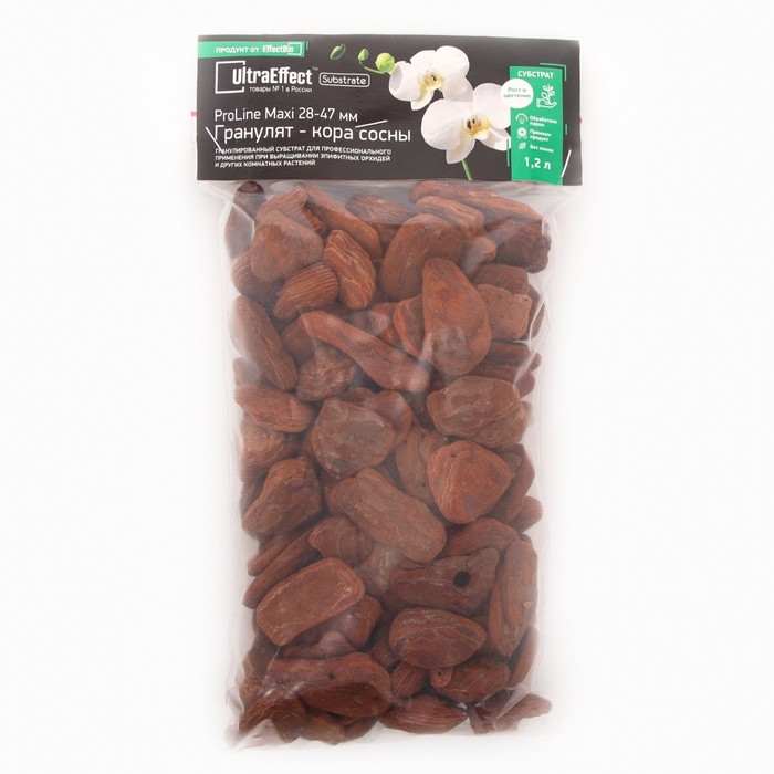 Гранулят из сосновой коры UltraEffect Pro Line Maxi, 28-47mm, 1,2 л Гранулят из сосновой коры UltraEffect Pro Line Maxi, 28-47mm, 1,2 л