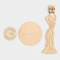 Салфетница деревянная &laquo;Вечерний наряд&raquo;, с подставкой под зубочистки, 25&times;13&times;13 см