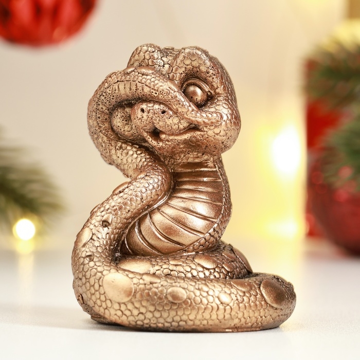 Новый год. Символ 2025. Фигура Новый год. Символ 2025. Фигура "Змея подглядывает" бронза, 5,5 х 6,5 см