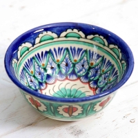 Пиала чайная Риштанская керамика "Узоры" большая, 11 см, микс Пиала чайная Риштанская керамика "Узоры" большая, 11 см, микс