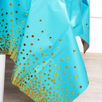 Скатерть &laquo;Конфетти&raquo; 137&times;183 см, цвет голубой