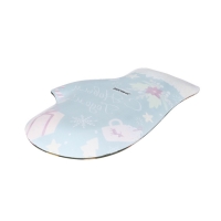 Блюдо стеклянное сервировочное Доляна &laquo;Рукавица. С Новым годом&raquo;, 22,5&times;14 см, цвет зелёный