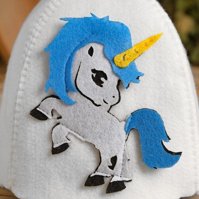 Шапка для бани с аппликацией Шапка для бани с аппликацией "Афелия"