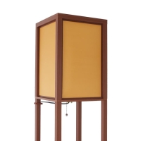 Торшер "Практик" Е27 40Вт 2хUSB коричневый 26х26х159 см