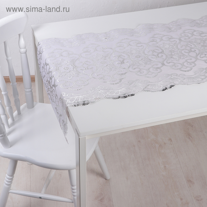 Клеёнка на стол &laquo;Узор&raquo;, ажурная, ширина 50 см, рулон 20 метров, толщина 0,4 мм