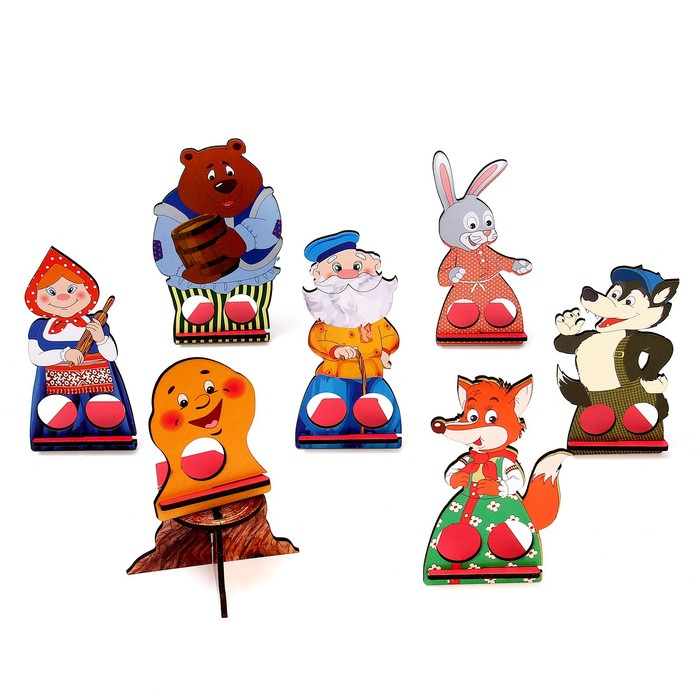 Пальчиковый кукольный театр «3 сказки», ширма: 22,5 × 33 см Пальчиковый кукольный театр «3 сказки», ширма: 22,5 × 33 см