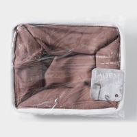 Короб для хранения вещей LaDо́m, 25&times;20&times;11 см, цвет белый/бежевый