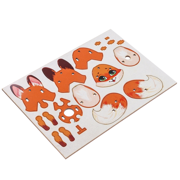 Ёлочная игрушка - подвеска деревянная сборная «Новый год! Лиса» Ёлочная игрушка - подвеска деревянная сборная «Новый год! Лиса»