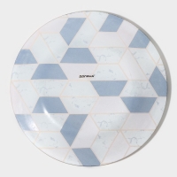 Тарелка стеклянная Доляна «Розовый мрамор», d=23 см Тарелка стеклянная Доляна «Розовый мрамор», d=23 см