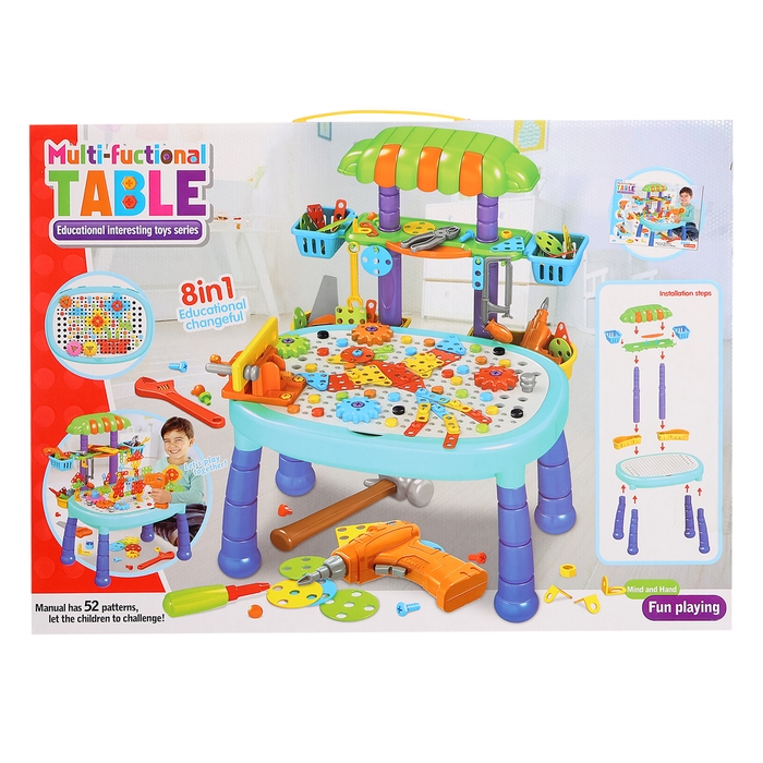 Конструктор винтовой &laquo;Игровой модуль&raquo;, 8 в 1, с электрическим шуруповёртом