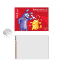 Альбом для акварели А4, 20 листов на клею, Erich Krause Jolly Friends, блок 180 г/м², экстра белая, твёрдая подложка Альбом для акварели А4, 20 листов на клею, Erich Krause Jolly Friends, блок 180 г/м², экстра белая, твёрдая подложка