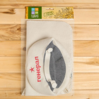 Набор для бани "Генерал" фуражка, коврик, рукавица Набор для бани "Генерал" фуражка, коврик, рукавица