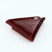 Монетница на кнопке TEXTURA, цвет бордовый