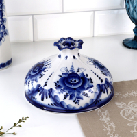 Блинница «Цветок», 24х15 см гжель Блинница «Цветок», 24х15 см гжель