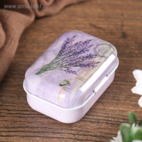 Шкатулка металл "Лаванда" МИКС 2,5х5,5х4 см Шкатулка металл "Лаванда" МИКС 2,5х5,5х4 см