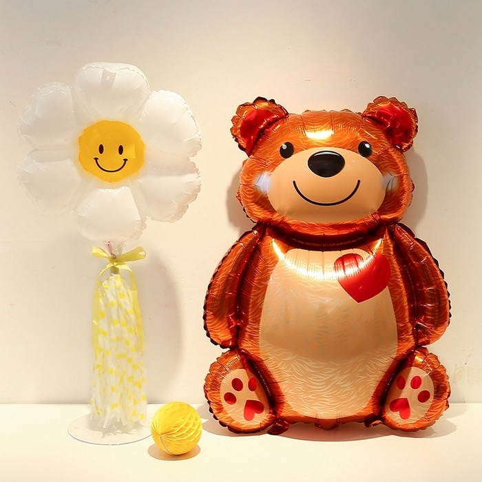 Шар фольгированный 32" &laquo;Большой мишка с сердцем&raquo;, фигура