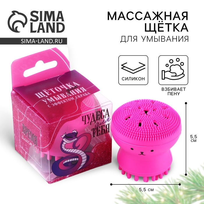 Щёточка для умывания «Новогодняя коллекция: Чудеса для тебя», 5,5 х 5,5 см Щёточка для умывания «Новогодняя коллекция: Чудеса для тебя», 5,5 х 5,5 см
