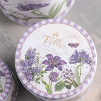 Банки жестяные для хранения сыпучих продуктов «Лаванда», 3 предмета: 400/1200/2250 мл, цвет фиолетовый Банки жестяные для хранения сыпучих продуктов «Лаванда», 3 предмета: 400/1200/2250 мл, цвет фиолетовый