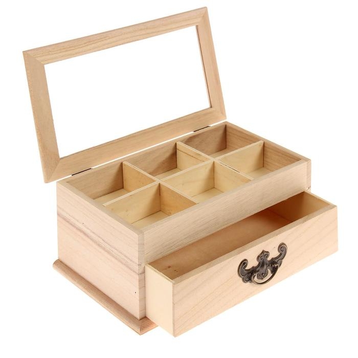 Шкатулка дерево для росписи Шкатулка дерево для росписи "Секреты рукодельницы" 13,5х23,5х10 см