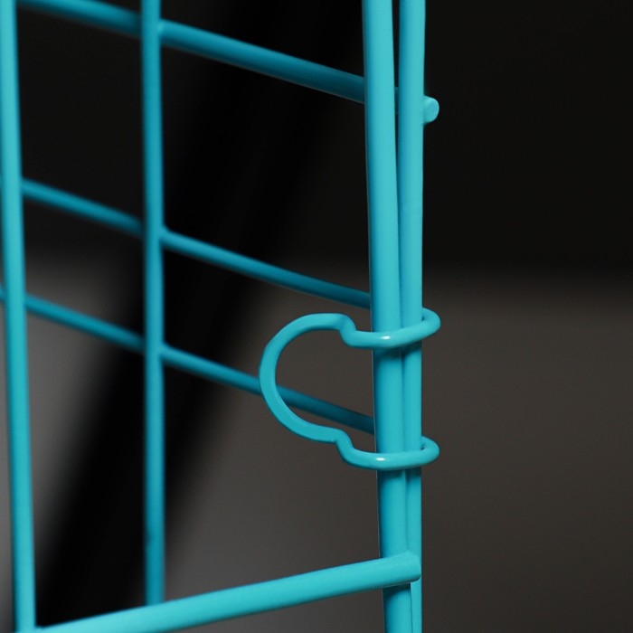 Клетка с люком для собак и кошек, 100 х 60 х 70 см, голубая